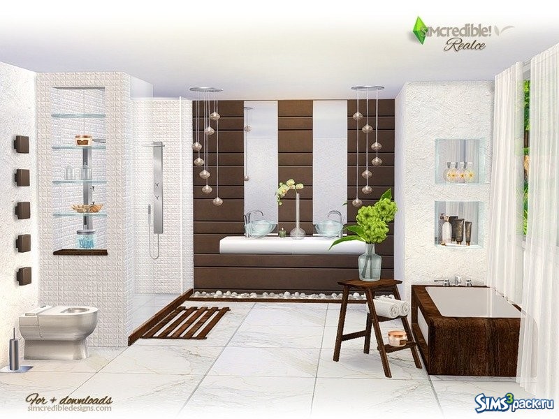 Скачать ванная комната Realce от SIMcredible! для Симс 4