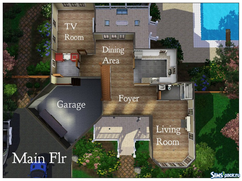 Скачать дом 84 Hazelwood Drive от mightyfaithgirl для Симс 3