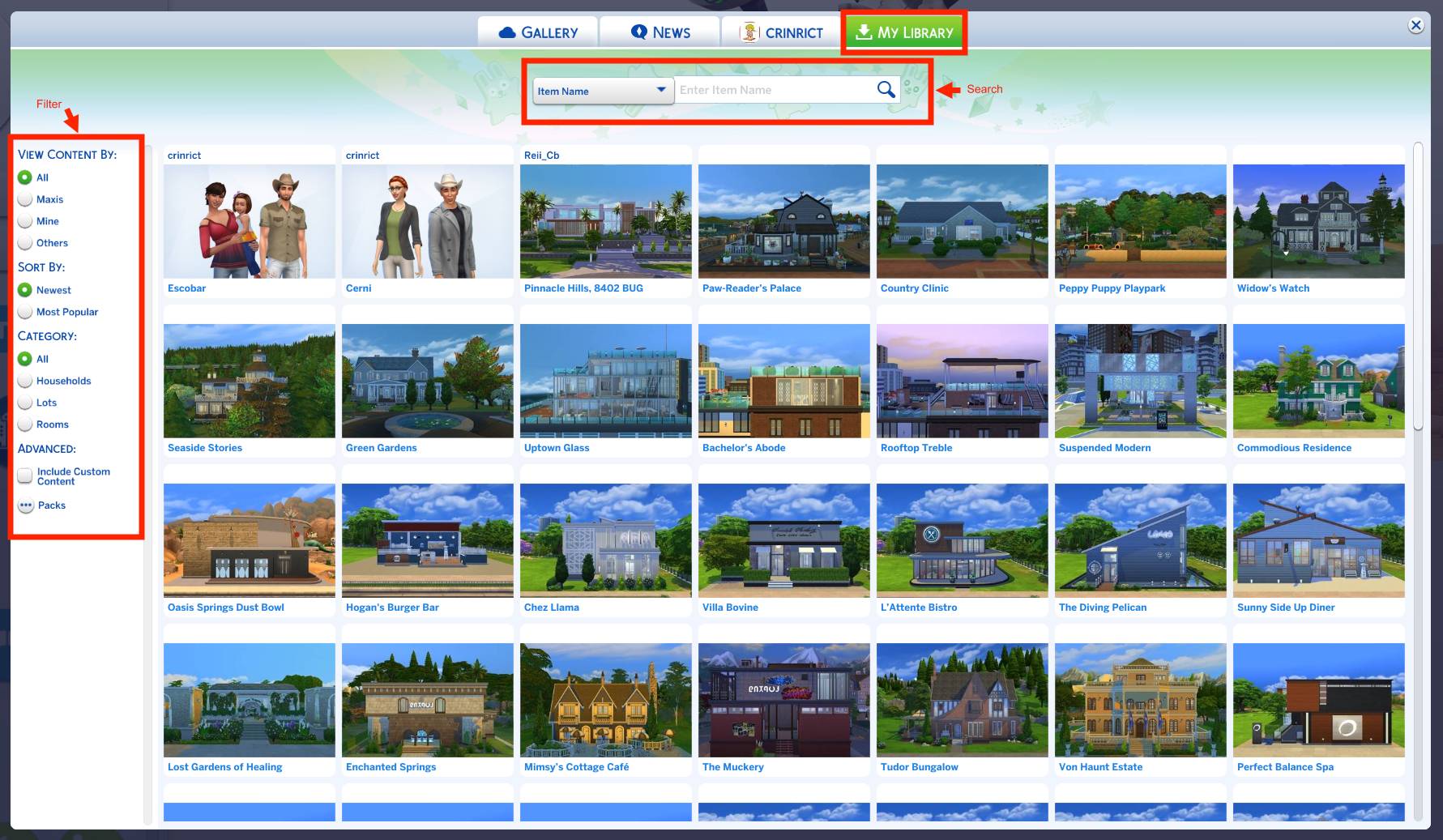Sims 4 Gallery Download Offline
