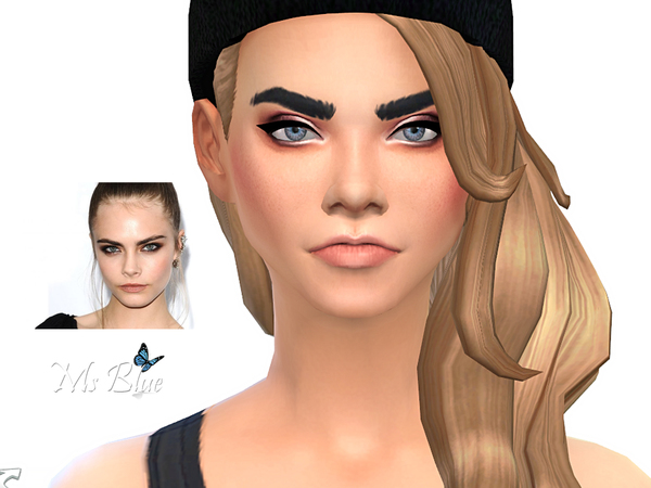 The Sims Resource Cara Delevingne female sims model by Ms Blue • Sims