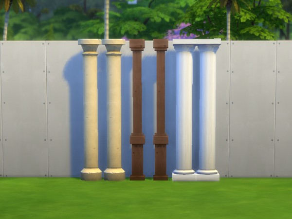 Mod The Sims Three Decorative Columns by plasticbox • Sims 4 Downloads