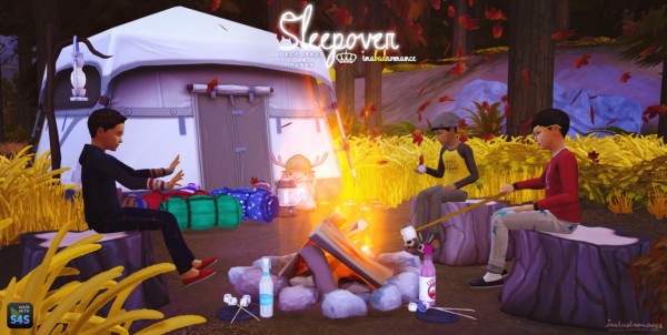 In a bad romance SLEEPOVER Sleeping bags & Poses • Sims 4 Downloads
