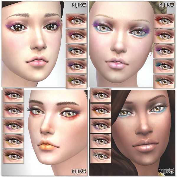 Kijiko Colored Eyelashes • Sims 4 Downloads