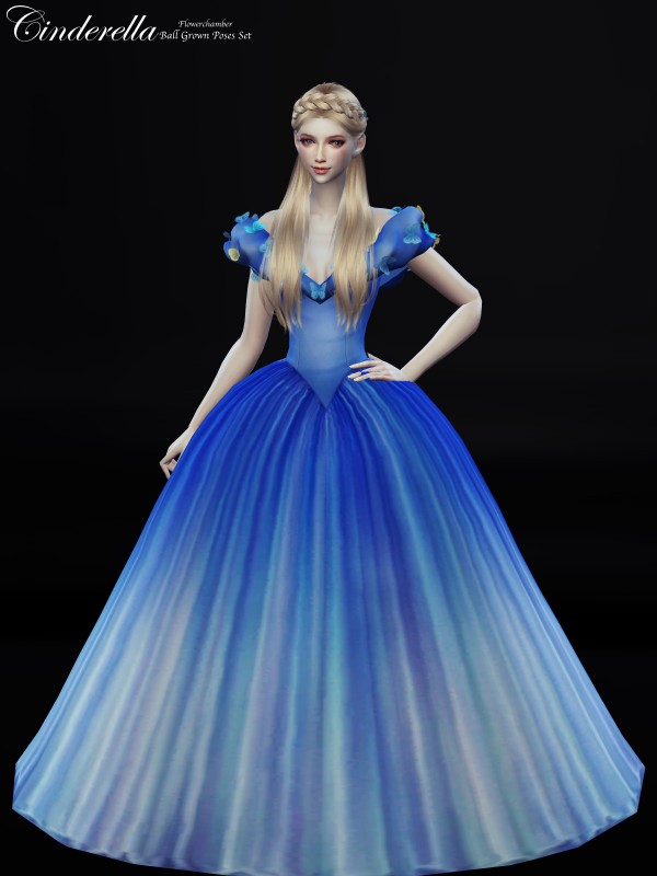 Flower Chamber Cinderella Ball Grown Poses Set • Sims 4 Downloads
