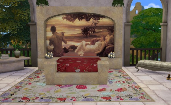 Sims 4 Studio The Roman Collection Julius bed • Sims 4 Downloads