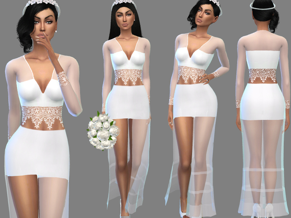 The Sims Resource Wedding Outfit Set by Puresim • Sims 4 Downloads