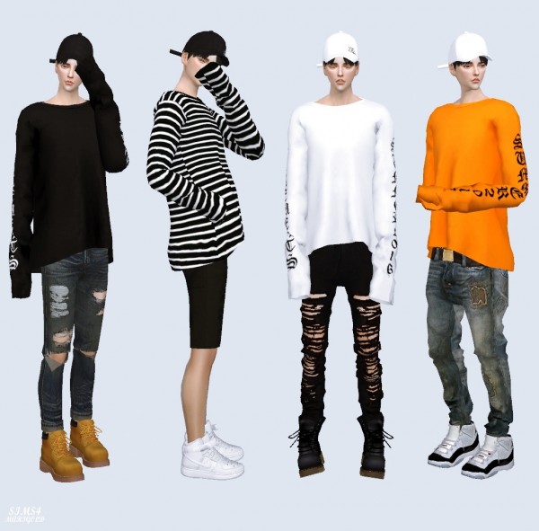 SIMS4 Marigold Long Sleeves Top • Sims 4 Downloads
