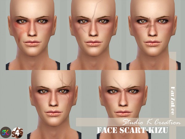 Studio K Creation Face Scart KIZU • Sims 4 Downloads