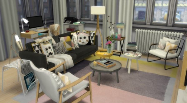 Sims Artists Scandinavian apartment • Sims 4 Downloads