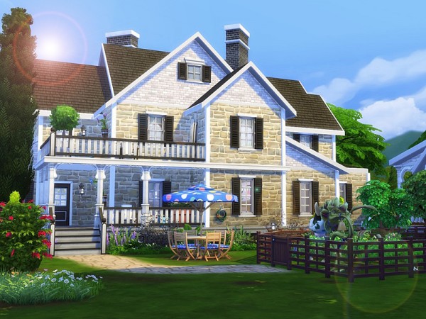 The Sims Resource Rustic Farmhouse by MychQQQ • Sims 4 Downloads