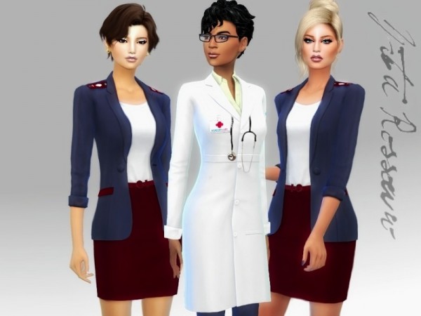 The Sims Resource Hospital Staff outfits by ZitaRossouw
