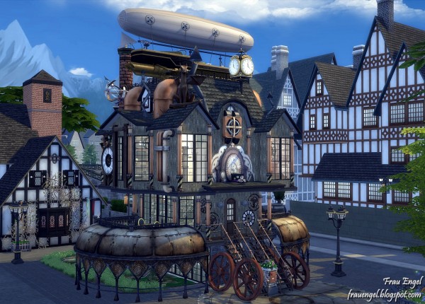 Frau Engel Steampunk House • Sims 4 Downloads