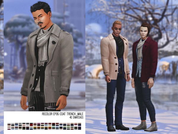 The Sims Resource Coat Trench by HelgaTisha • Sims 4 Downloads