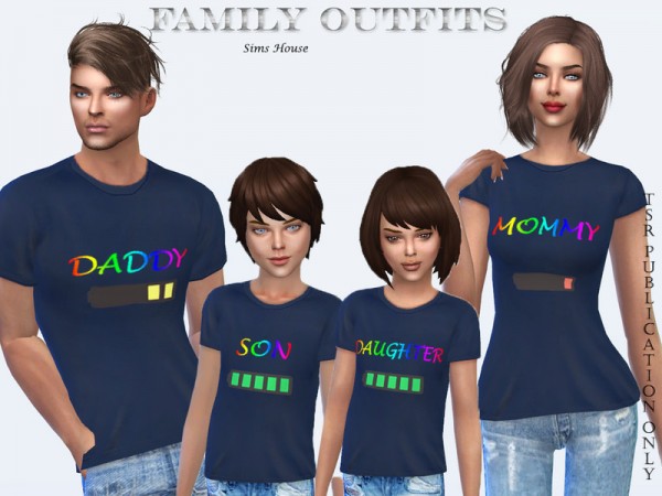The Sims Resource Tshirt family men's by Sims House • Sims 4 Downloads