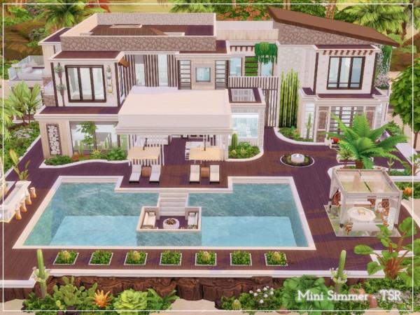 The Sims Resource Modern Beach Mansion by Mini Simmer • Sims 4 Downloads