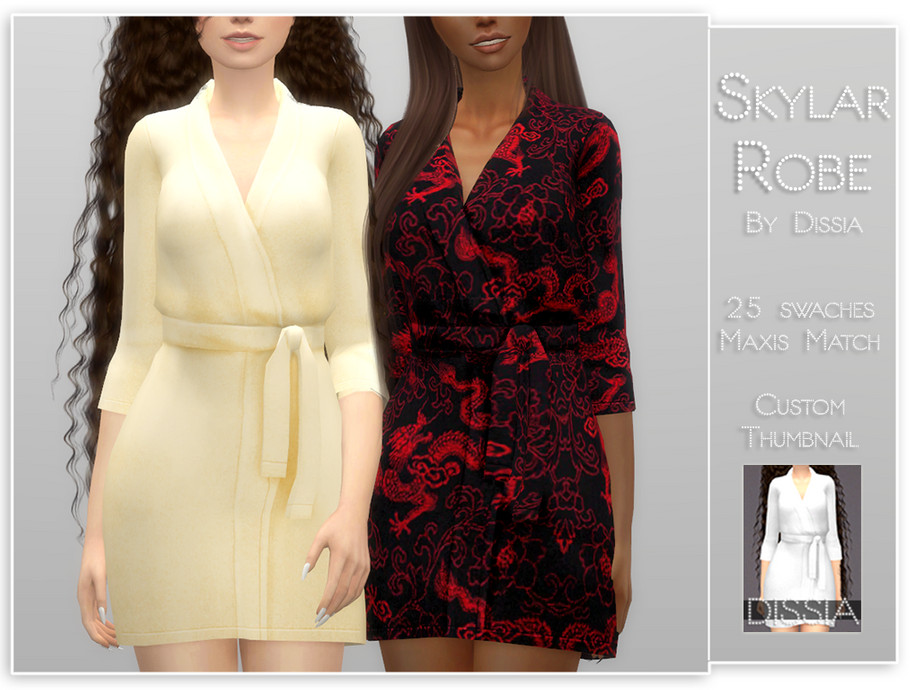 Skylar Robe by Dissia from TSR • Sims 4 Downloads