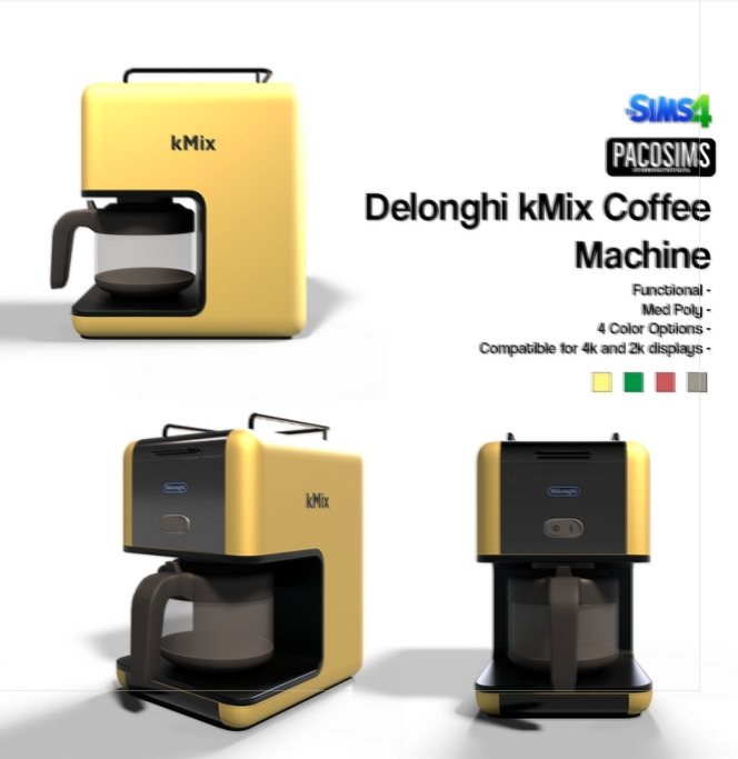 Delonghi kMix Coffee Machine from Paco Sims • Sims 4 Downloads