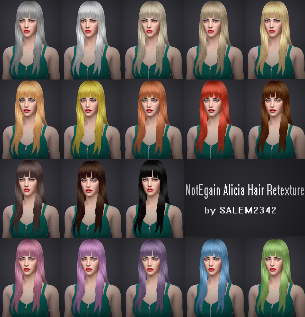 Sims 4 Alicia Hair