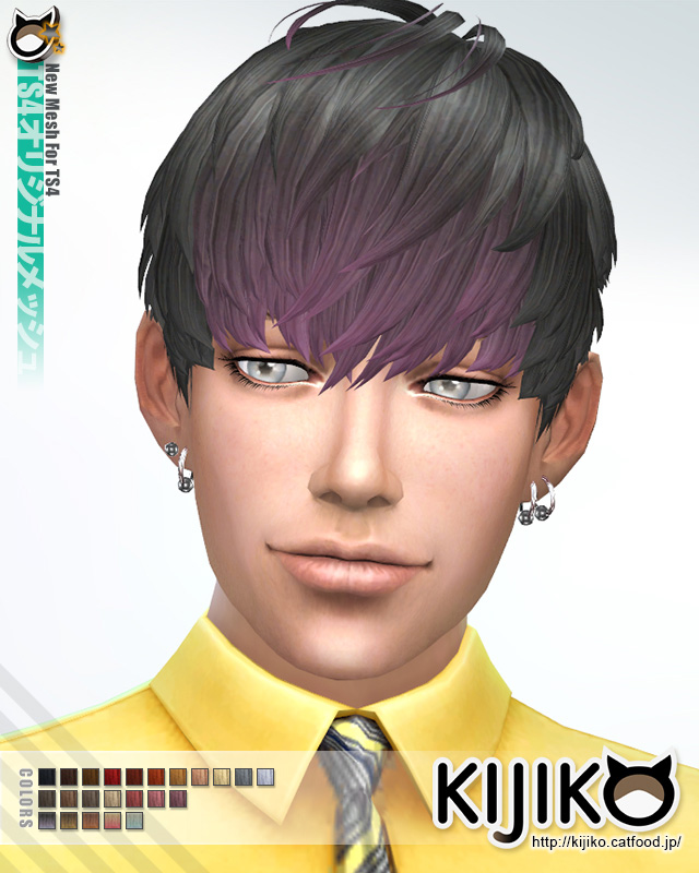 Sims 4 Hairs Kijiko Sims Short Hair With Heavy Bangs for him
