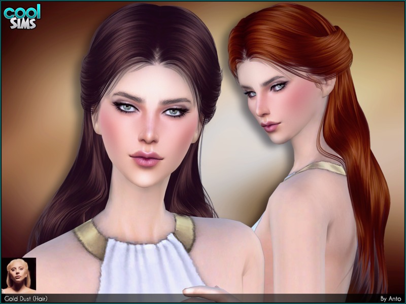 The Sims Resource Gold dust hair by Anto Sims 4 Hairs