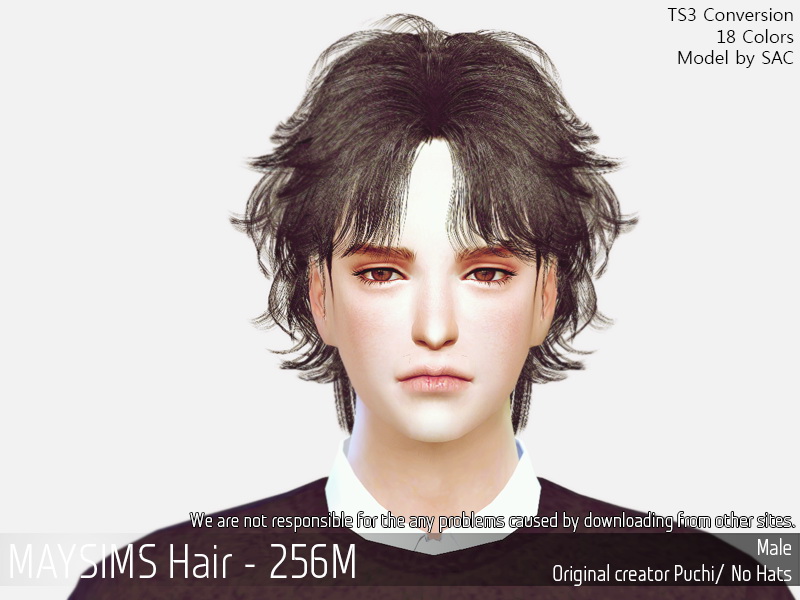 Sims 4 Hairs MAY Sims MAY 256M hair retextured