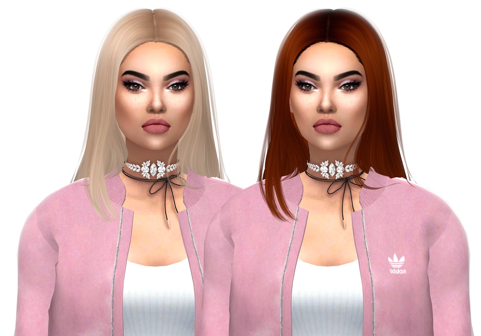 Kenzar Sims Wing`s OS0226 naturals hair recolor Sims 4