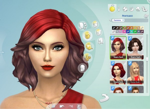 Mystufforigin Medium Soft Wavy Ombre hair recolored Sims 4 Hairs