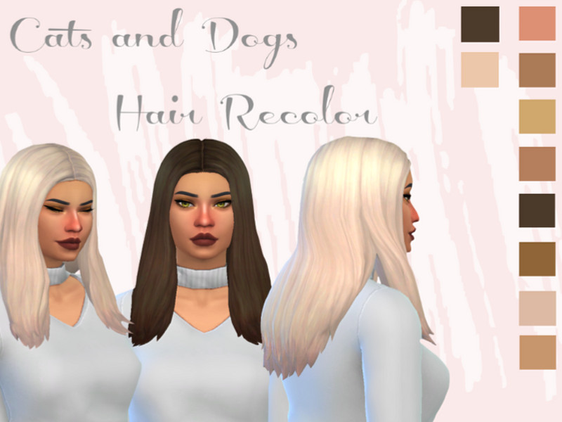 The Sims Resource Cats and Dogs hair recolored by bixow2002 Sims 4 Hairs