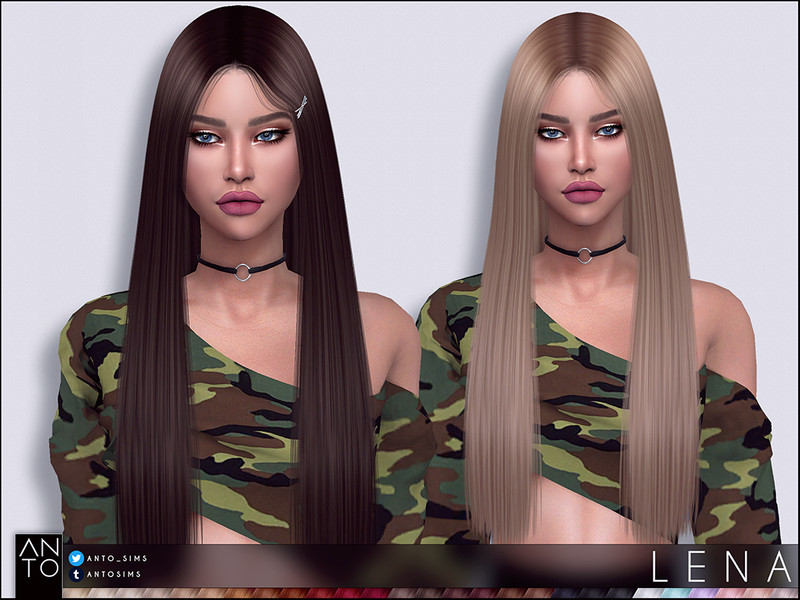 The Sims Resource Lena hair by Anto Sims 4 Hairs
