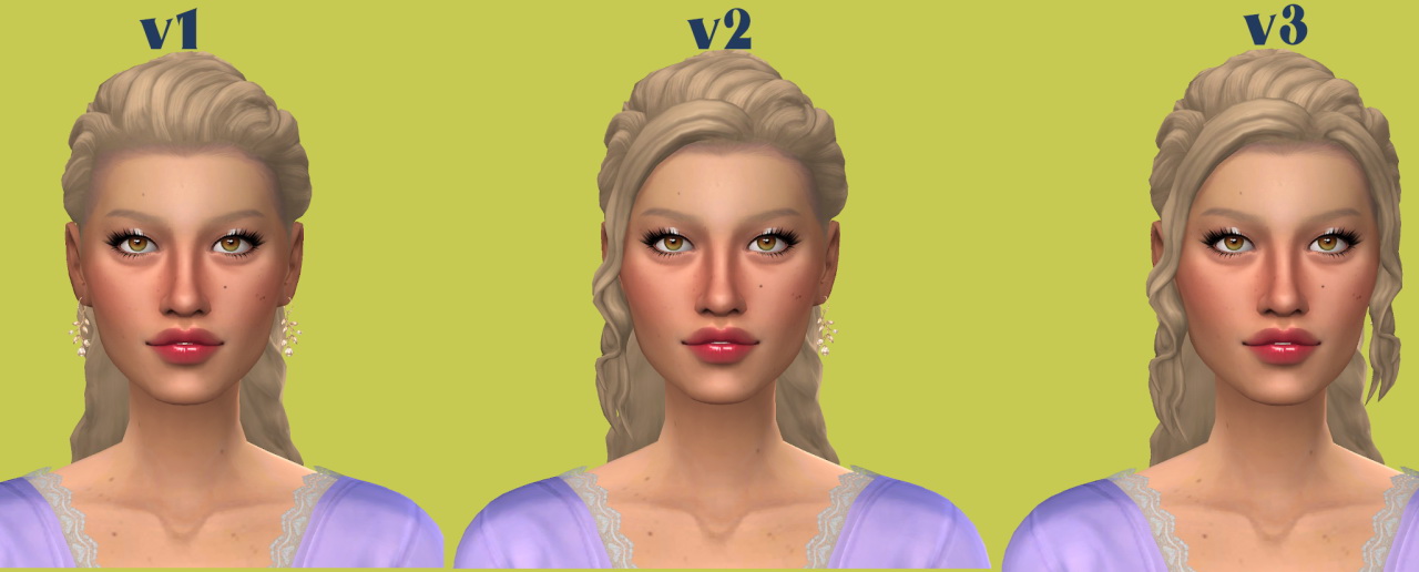Simminginchi Elli hair recolored Sims 4 Hairs