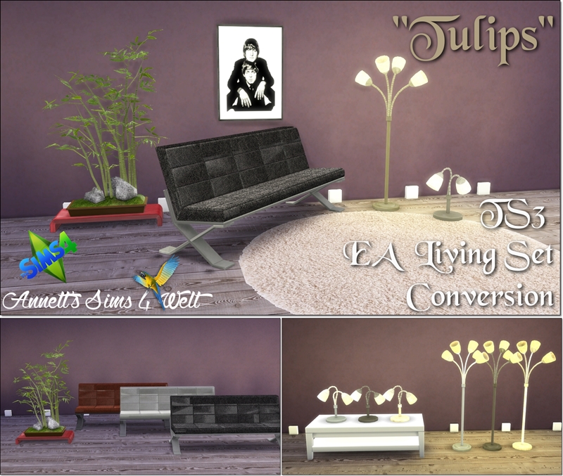 TS3 EA Living Set “Tulips” Conversion Sims 4 Updates ♦ Sims 4 Finds
