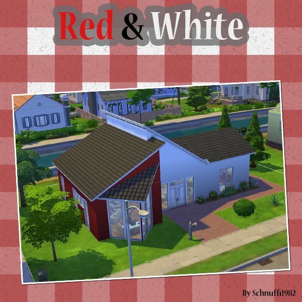 Red & White house by Schnuffi1982 at Sims Marktplatz » Sims 4 Updates