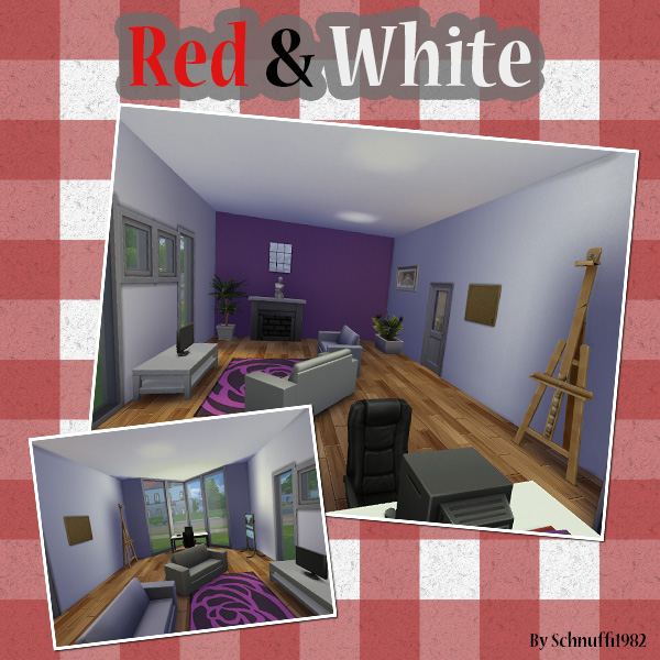 Red & White house by Schnuffi1982 at Sims Marktplatz » Sims 4 Updates
