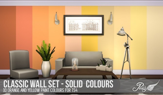 Classic Walls 60 solid colours at Simsational Designs » Sims 4 Updates
