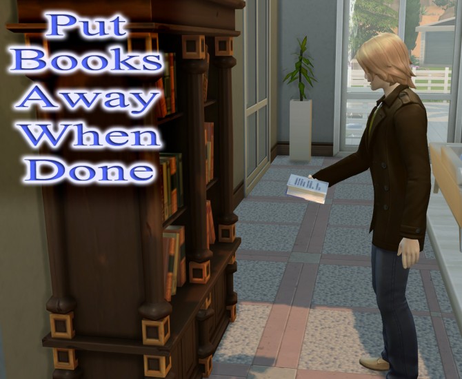 Put Books Away Mod by scumbumbo at Mod The Sims » Sims 4 Updates