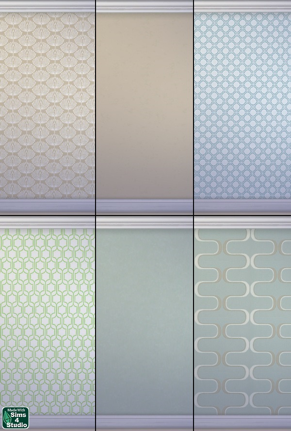 Geometric Accents Wallcoverings by OM at Sims 4 Studio » Sims 4 Updates