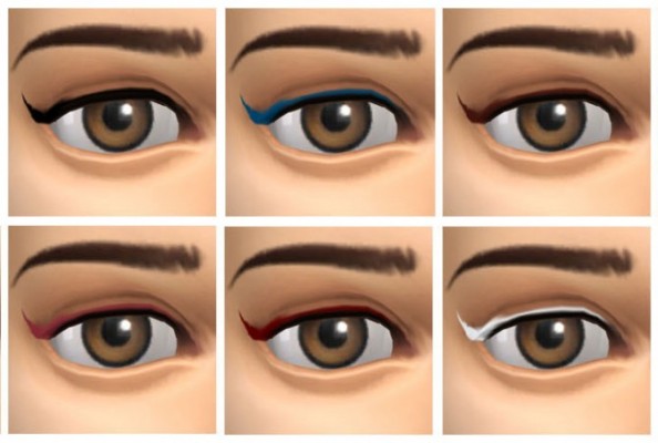 Black Glitter + Thin Eyeliner at select a Sites » Sims 4 Updates