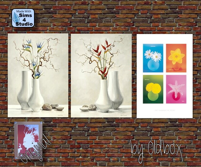 Paintings and walls by Oldbox at All 4 Sims » Sims 4 Updates