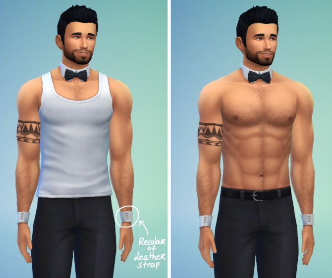 Bowtie necklace + cuff bracelets at LumiaLover Sims » Sims 4 Updates