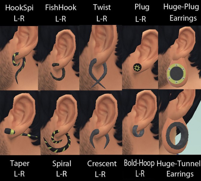10 Piercings set semilayerable by necrodog at Mod The Sims » Sims 4
