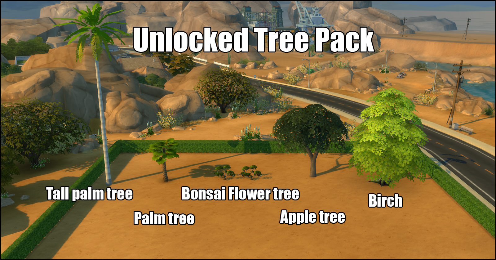 Unlocked Tree Pack (5 new trees) by Bakie at Mod The Sims » Sims 4 Updates