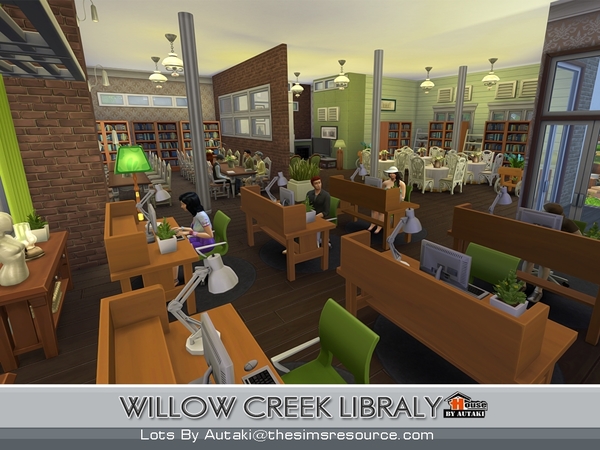 Willow Creek Library by Autaki at TSR » Sims 4 Updates