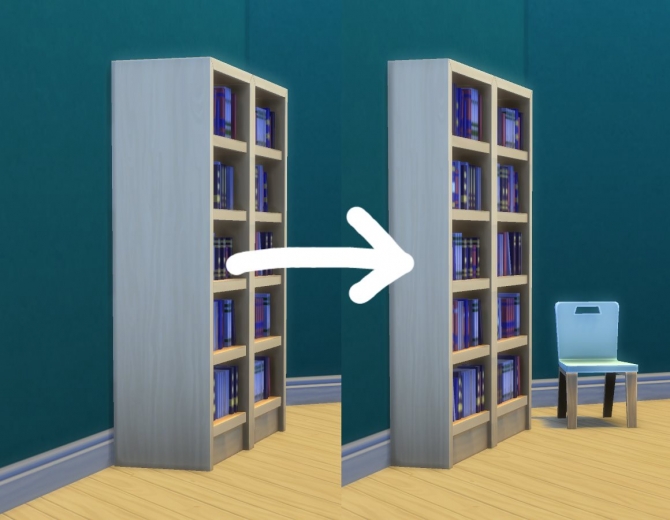 Towering Intellect Bookshelf Edits by plasticbox at Mod The Sims » Sims 4 Updates