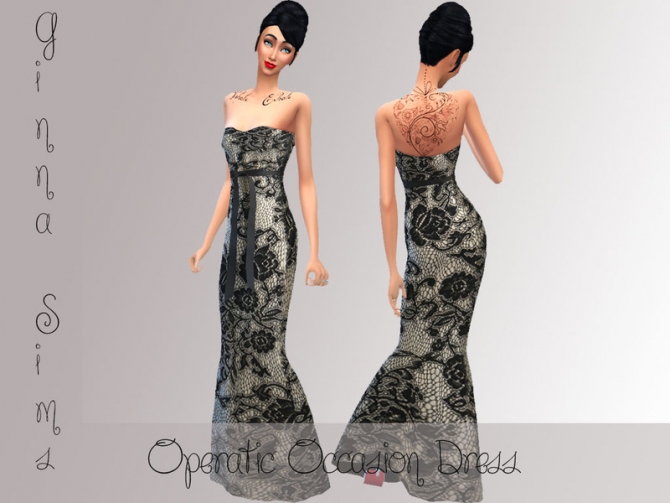 Operatic Occasion Dress by ginnawilson at Mod The Sims » Sims 4 Updates