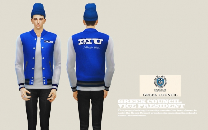 Monsters University Jacket Set at LILO Sims4 » Sims 4 Updates