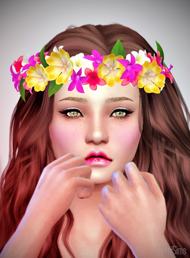 Crown diadem of flowers at Jenni Sims » Sims 4 Updates