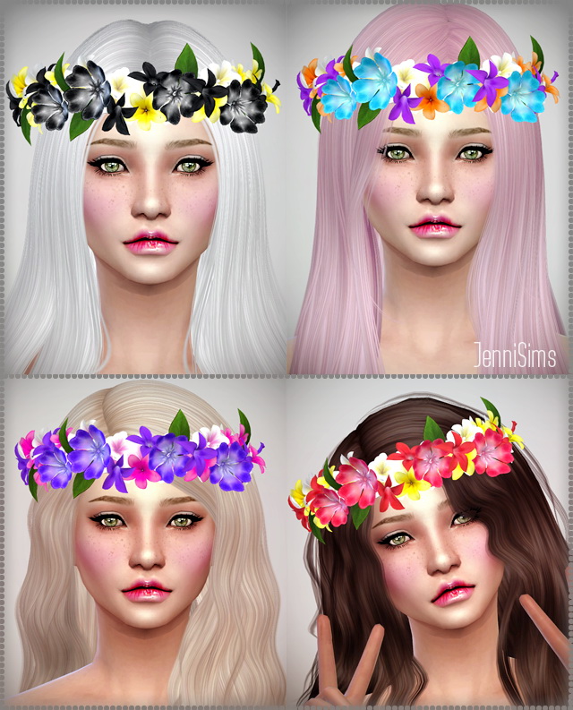 Crown diadem of flowers at Jenni Sims » Sims 4 Updates