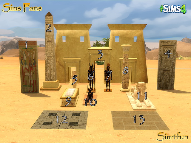 Egyptian Stuff by Sim4fun at Sims Fans » Sims 4 Updates