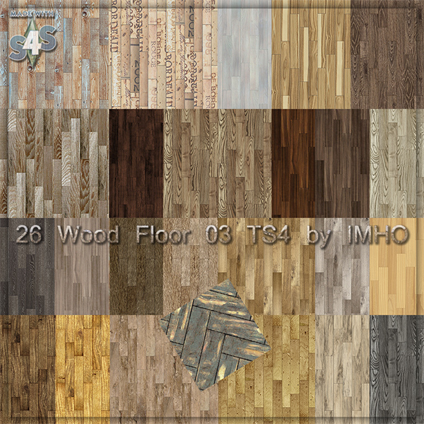 26 Wood Floor 03 TS4 by IMHO at IMHO Sims 4 » Sims 4 Updates