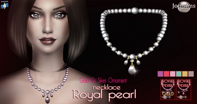 Royal Pearl Necklace at Jomsims Creations » Sims 4 Updates